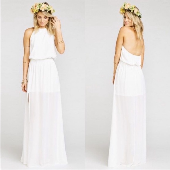 Show Me Your Mumu Heather Halter Dress Sz L - Picture 1 of 8